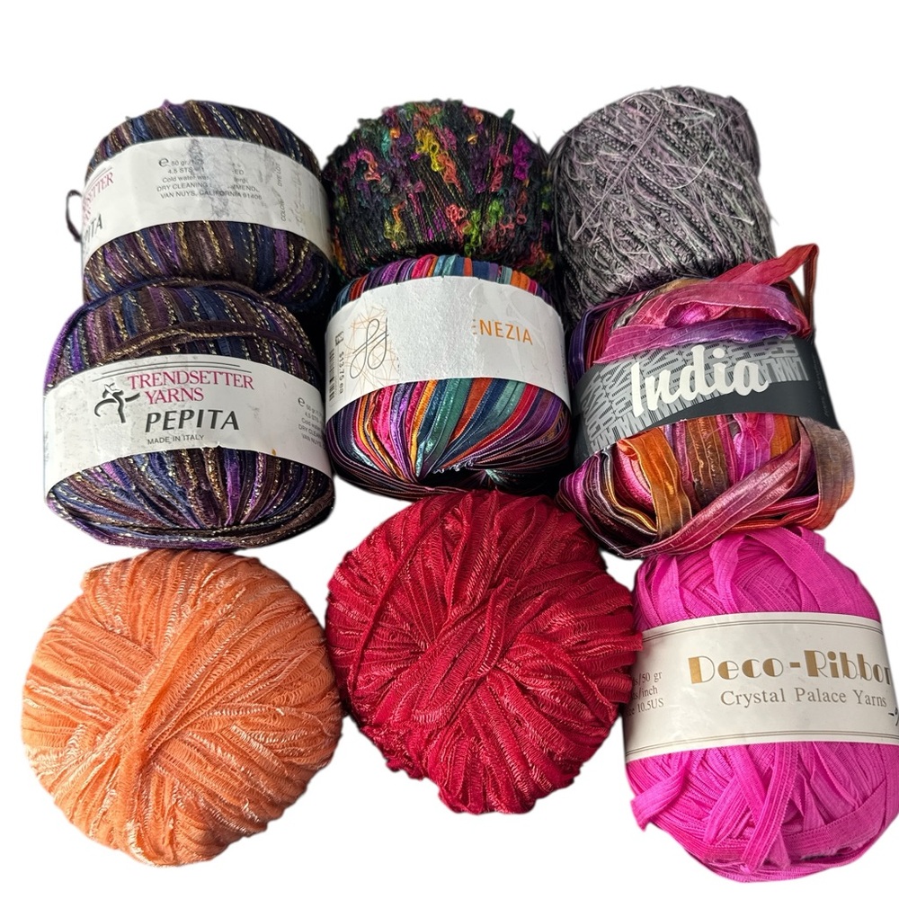 Mixed Ribbon Yarn Yarn Lot Specialty Yarn